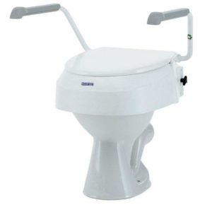 Toilettensitzerhöhung mit Deckel und Armlehnen, rialzo per wc con coperchio e braccioli, Aquatec, Invacare